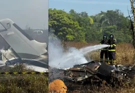 Avião cai em área de fazenda e deixa três mortos no Mato Grosso