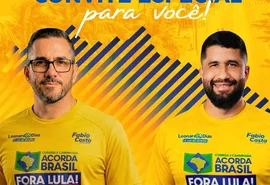 Leonardo Dias e Fábio Costa anunciam corrida “Acorda Brasil” com ato político na orla de Maceió