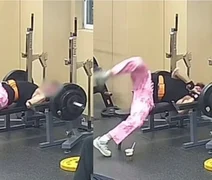 Jovem quase se sufoca ao tentar levantar 145kg em academia