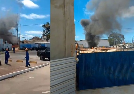 Fogo em máquina de obra assusta e mobiliza 11 bombeiros no Jaraguá