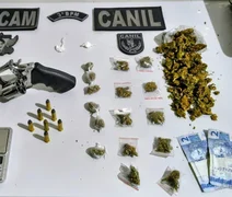 PM apreende armas artesanais e drogas em ações em Maceió