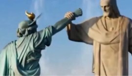 Embaixada do Irã posta vídeo de IA com luta entre Cristo Redentor e Estátua da Liberdade