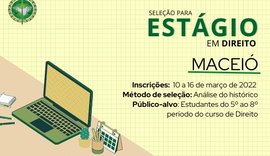 Maceió: Defensoria Pública abre inscrições para seleção para estágio em Direito nesta quinta-feira