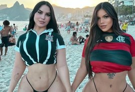 Modelos plus size 'bombam' na web com fotos juntas em praia do Rio